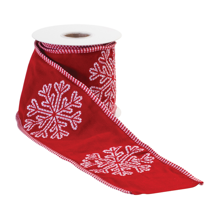 Snowflake Outline Ribbon 4" x 5 yds.