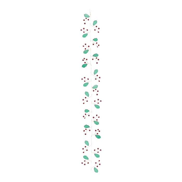 Holly and Gem Garland (Set of 2) 5.5'L Plastic