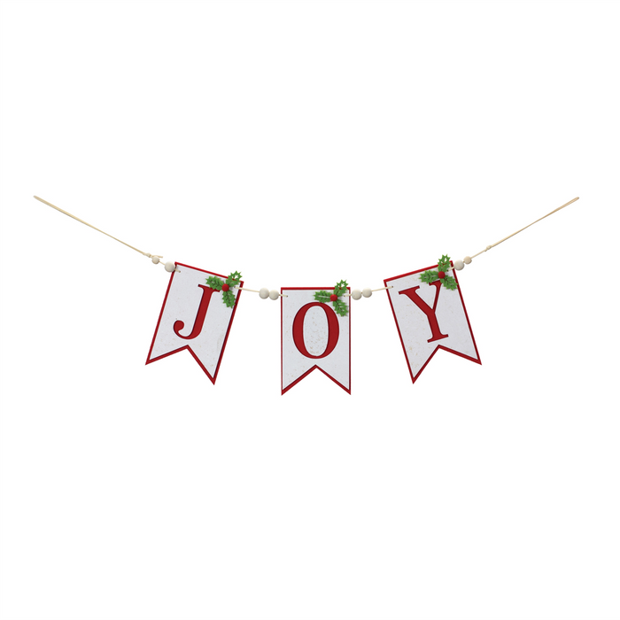 Joy Holiday Banner Garland 21"L