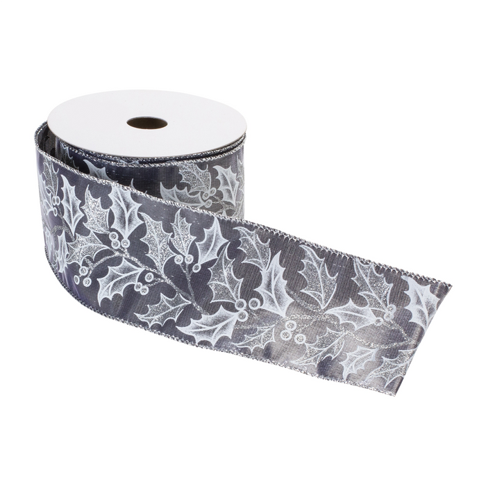 Holly Leaf Holiday Ribbon (Set of 2)