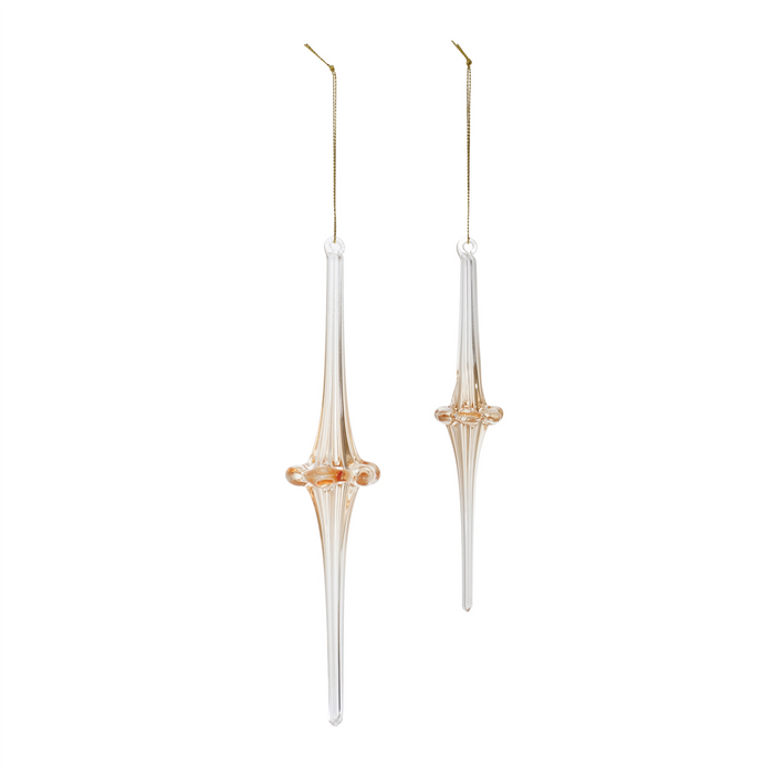 Drop Ornament (Set of 12) 7.75"H, 10"H Glass