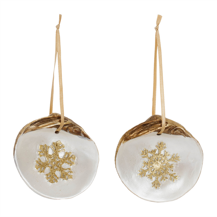 Clam Shell Snowflake Ornament (Set of 12)