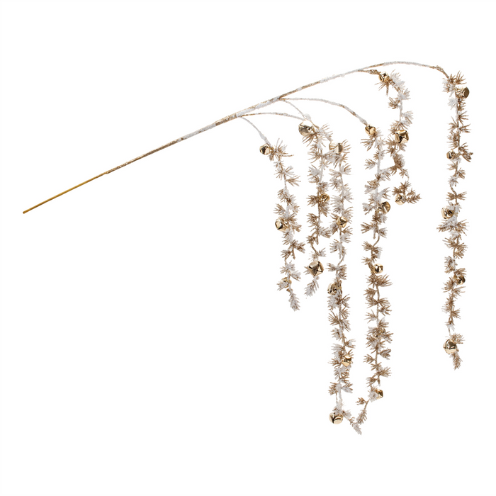 Sleigh Bell and Pine Branch (Set of 2) 27”H Plastic