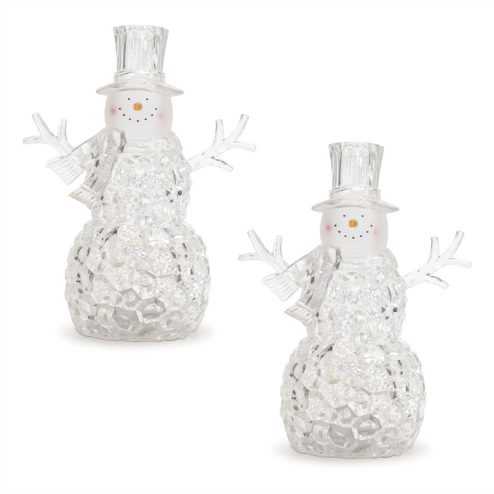 LED Snowman Snow Globe (Set of 2)