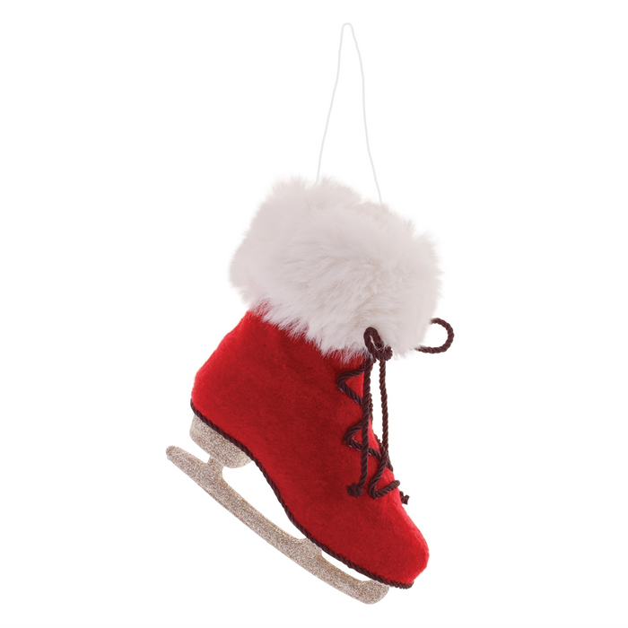 Fluffy Ice Skate Ornament (Set of 6)