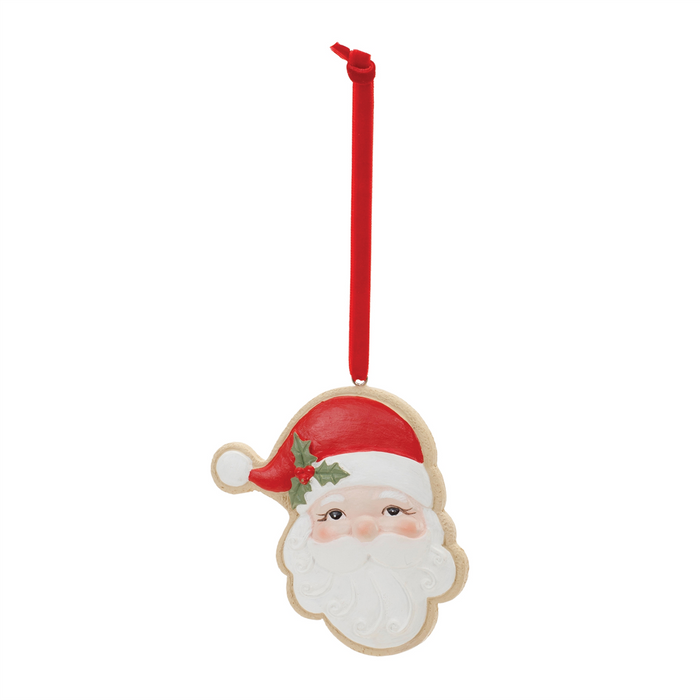 Frosted Santa Cookie Ornament (Set of 12)