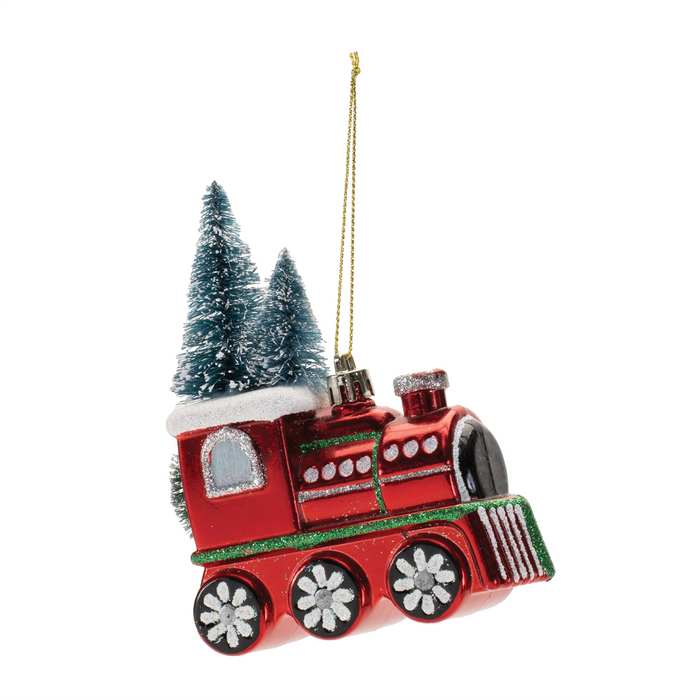 Train Ornament (Set of 6) 5”H Plastic
