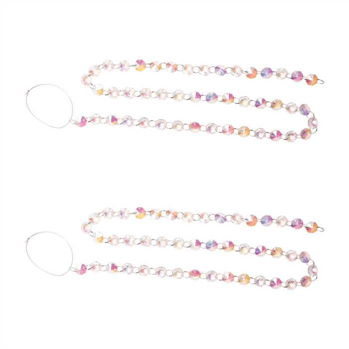 Iridescent Glass Jewel Garland (Set of 2)