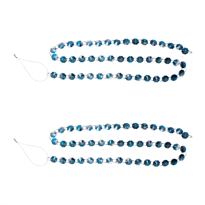 Iridescent Glass Jewel Garland (Set of 2)