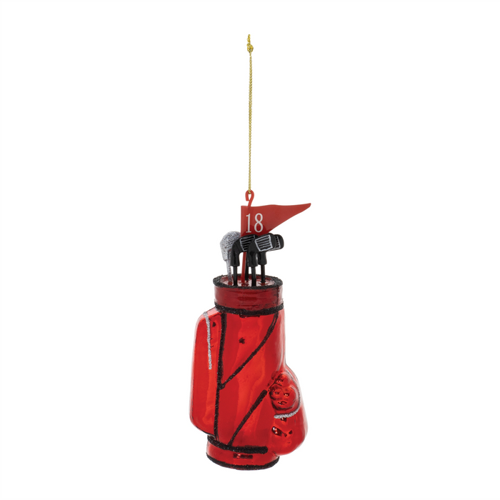 Glass Golf Bag Ornament (Set of 12)