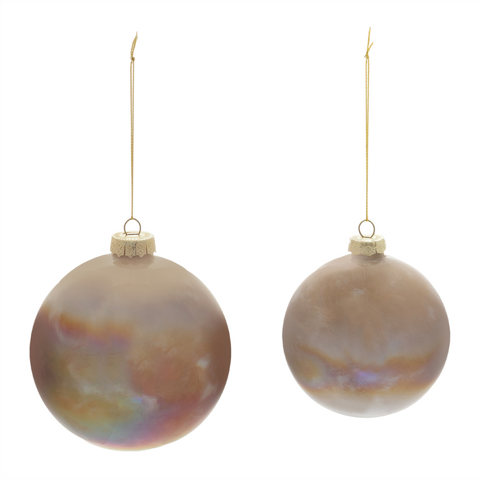 Iridescent Glass Ball Ornament (Set of 4)