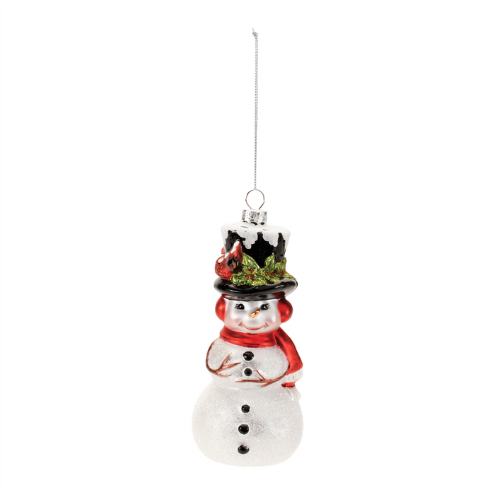 Snowman Ornament (Set of 6) 6.5"H Glass