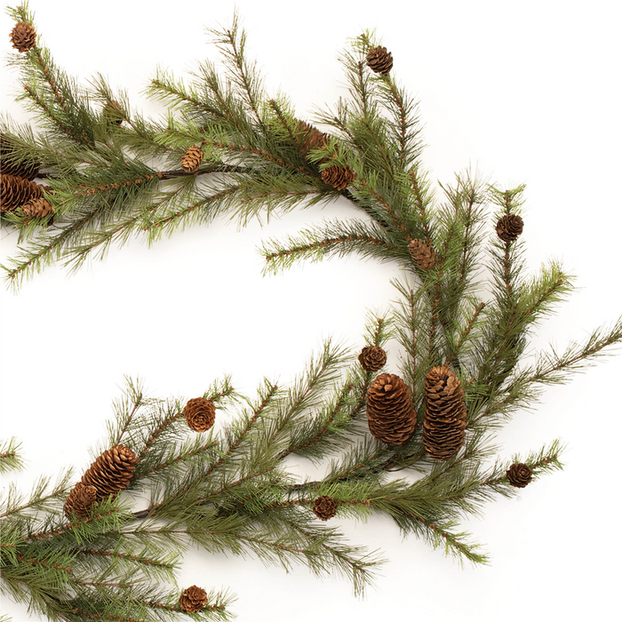 Pine and Pinecone Garland 6'L