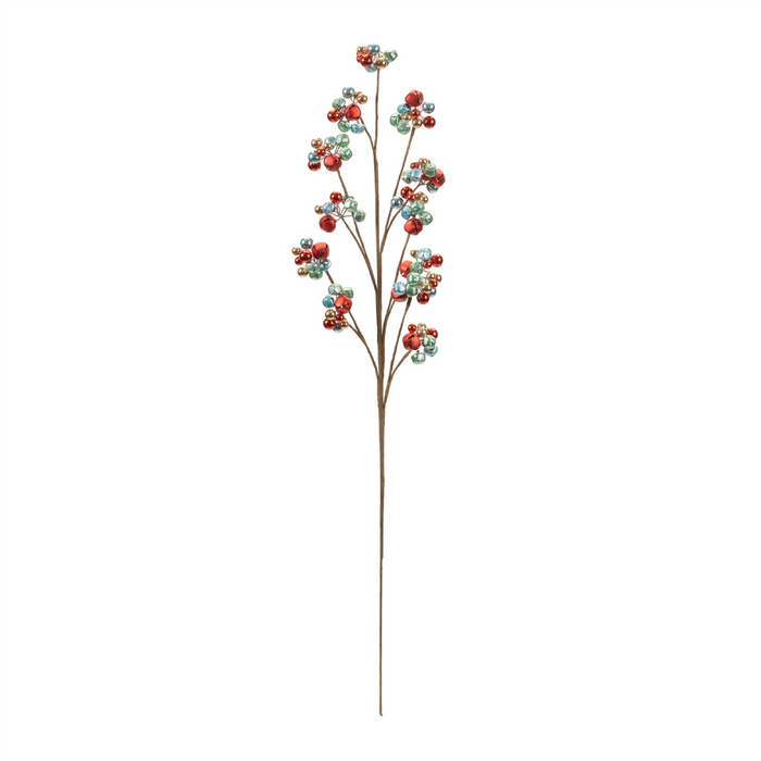 Metal Sleigh Bell Cluster Spray (Set of 2)