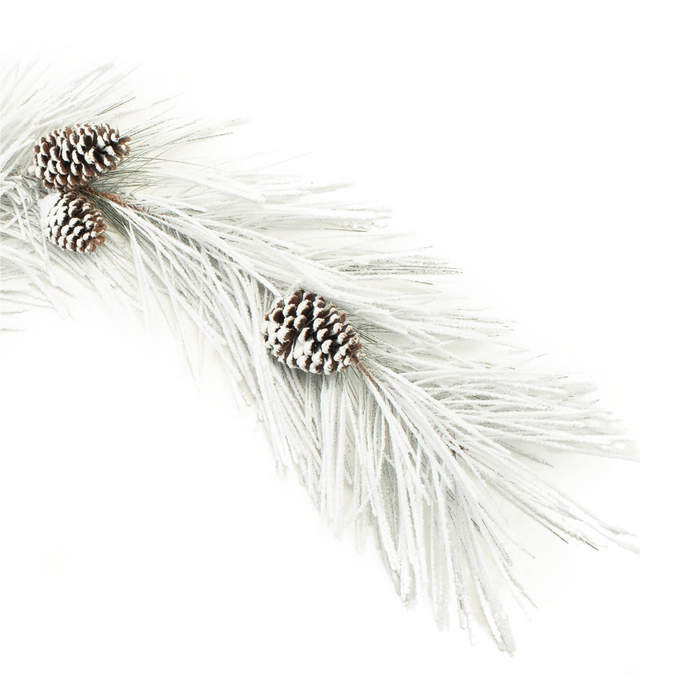 Flocked Long Needle Pine Garland 48"L