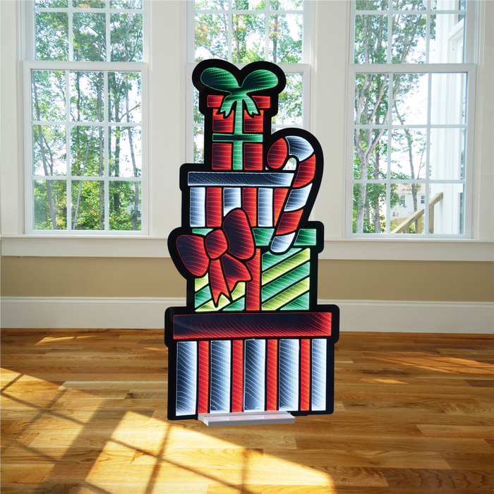 Package Stack and Candy Cane Ekkolight 47"H