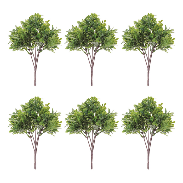 Boxwood Bush (Set of 6) 11.5”H Plastic