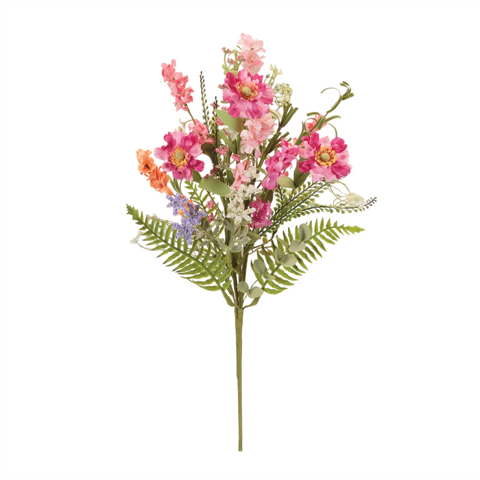 Mixed Floral Bush (Set of 2) 21”H Polyester