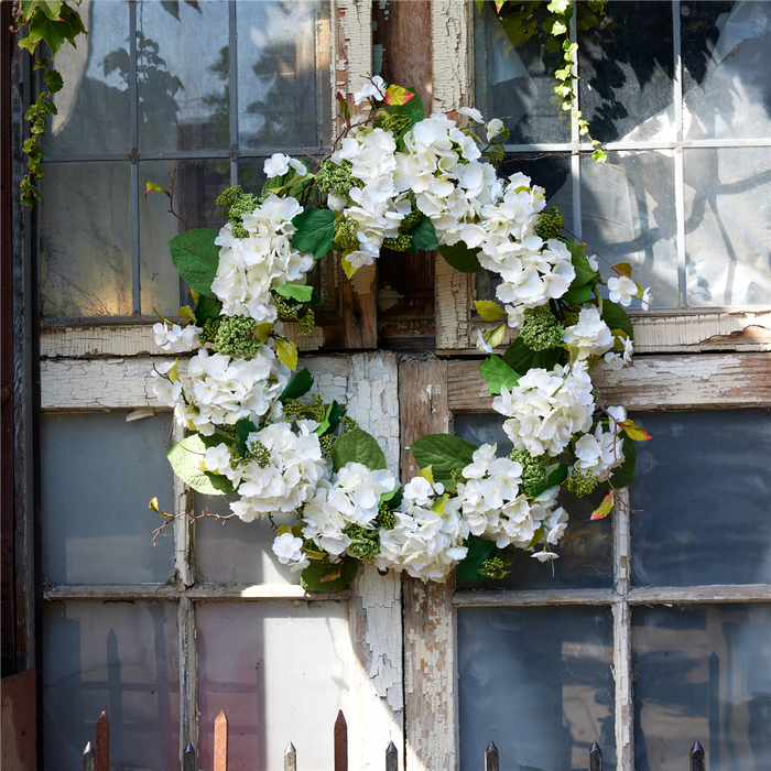 Hydrangea Wreath 32”D Fabric