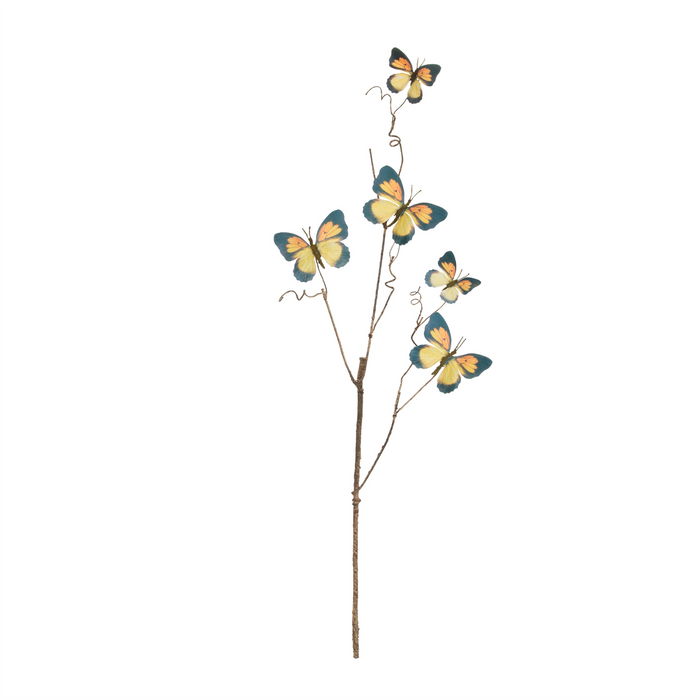 Butterfly Spray (Set of 4) 28”H Polyester