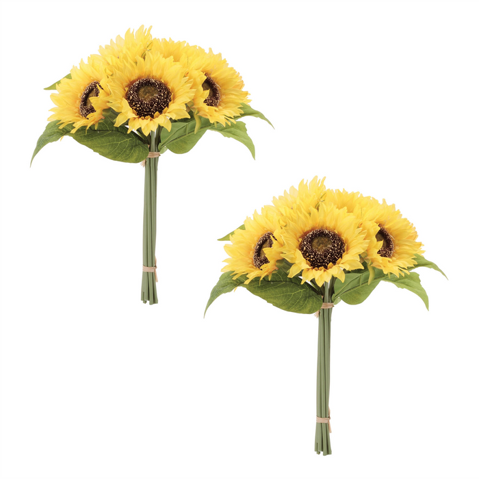 Sunflower Bundle (Set of 2) 13.25”H Plastic/Polyester