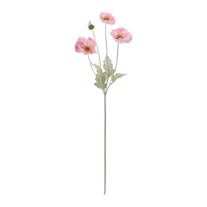 Poppy Spray (Set of 6) 25”H Fabric