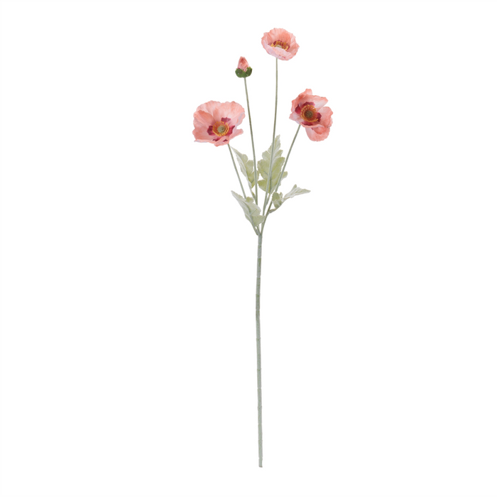 Poppy Spray (Set of 6) 25”H Fabric
