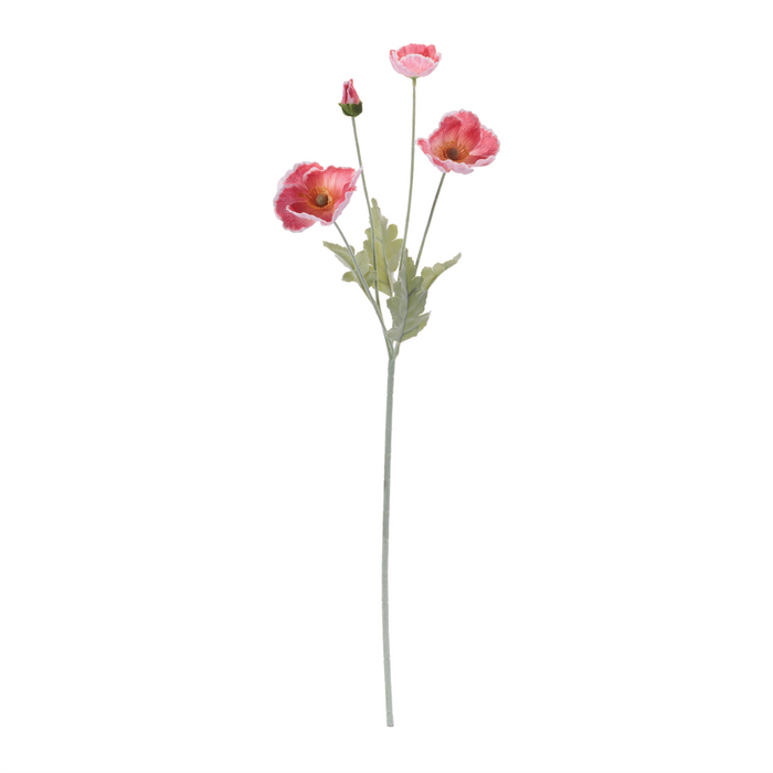 Poppy Spray (Set of 6) 25”H Fabric