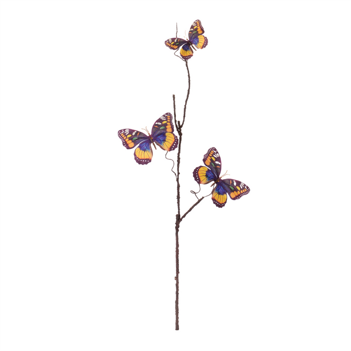Butterfly Spray (Set of 6) 32”H Fabric/Plastic