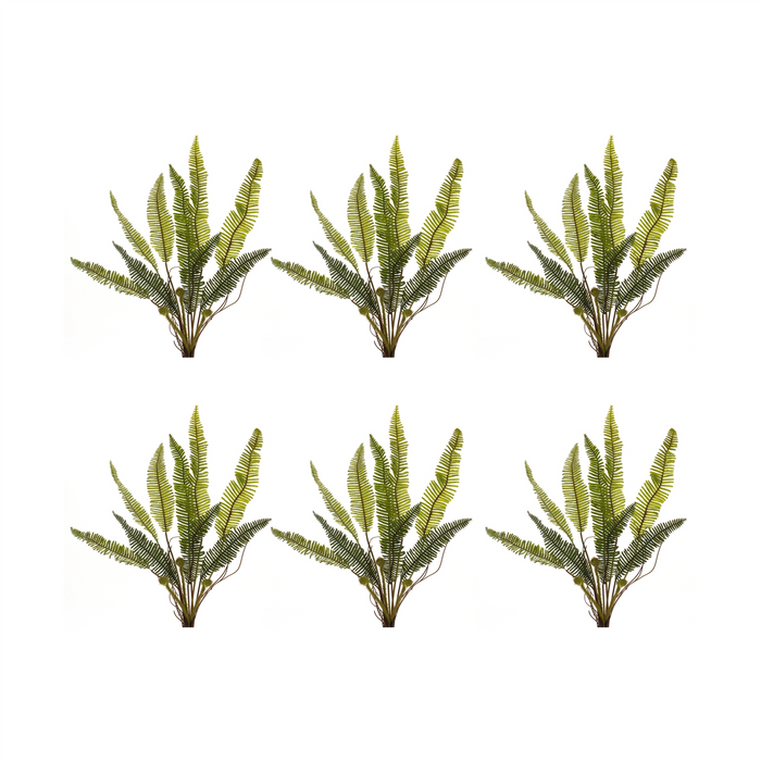 Fern Plant (Set of 6) 17.5”H Plastic