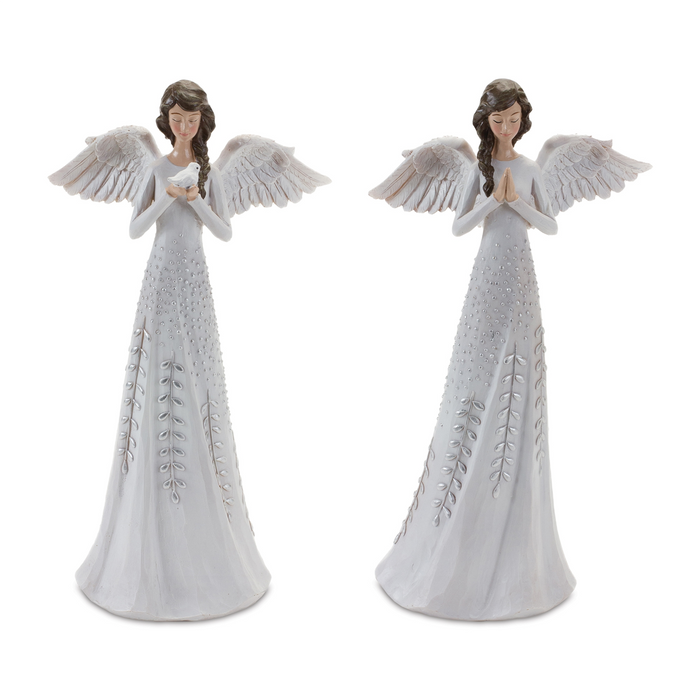 Angel (Set of 2) 12”H Resin