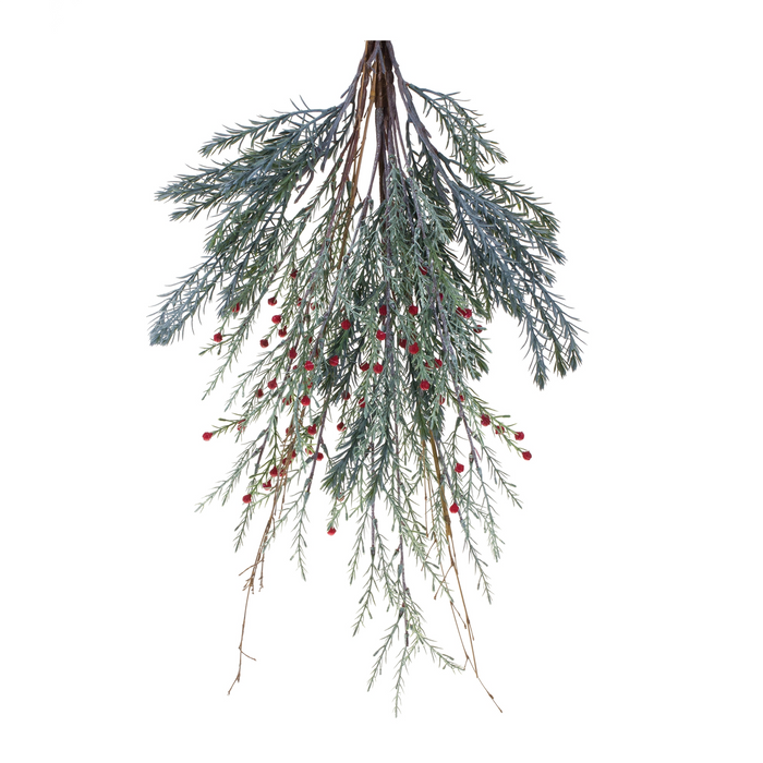 Mixed Pine Berry Swag 23.25"H