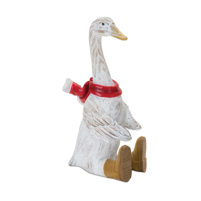 Christmas Goose w/Boots (Set of 2) 10”H Resin