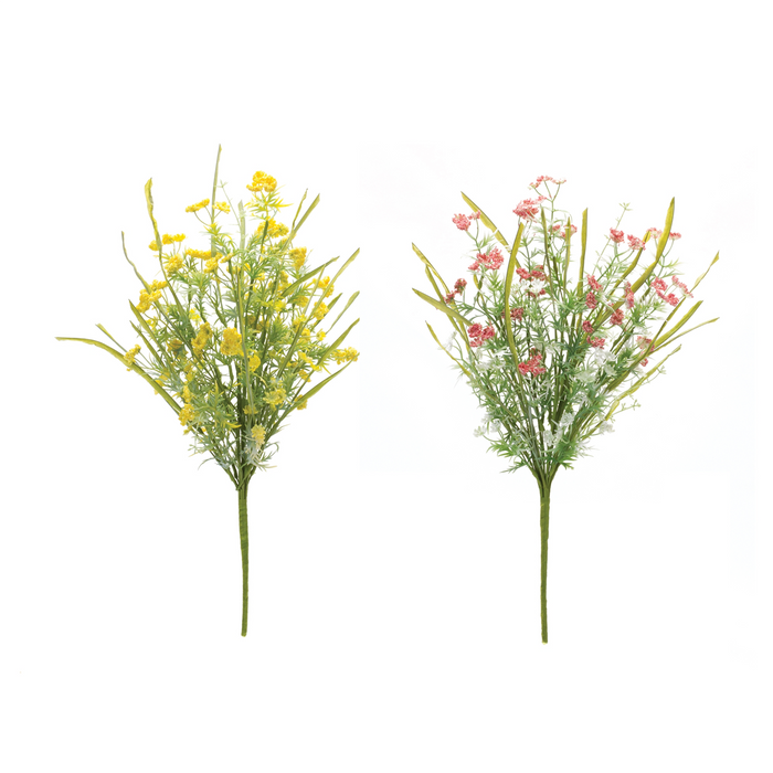 Yarrow Bush (Set of 2) 21”H Plastic
