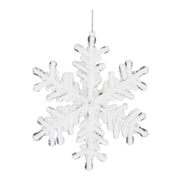 Snowflake Ornament (Set of 12) 5.5”H Acrylic