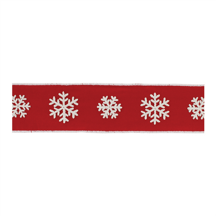 Holiday Snowflake Ribbon 4" x 5 Yds.