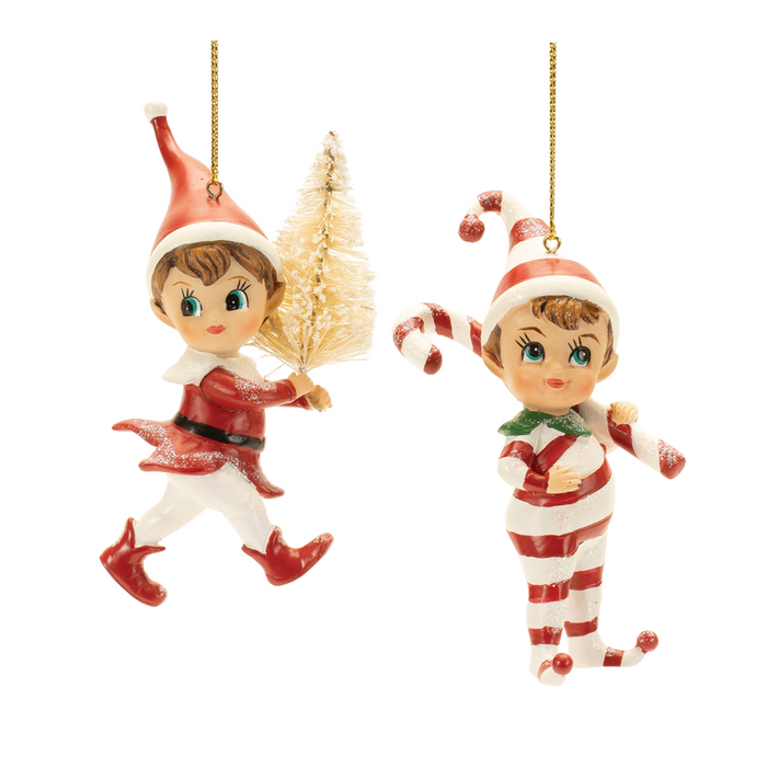 Santa's Jolly Elf Ornament (Set of 12)