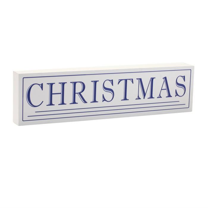 Wood Christmas Sentiment Sign 19.5"L
