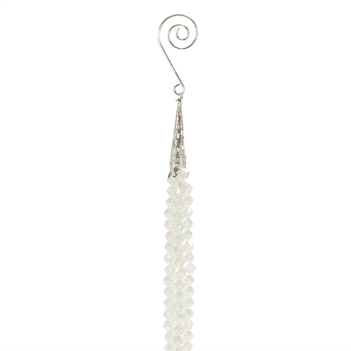Iridescent Bead Drop Ornaments – Set of 12