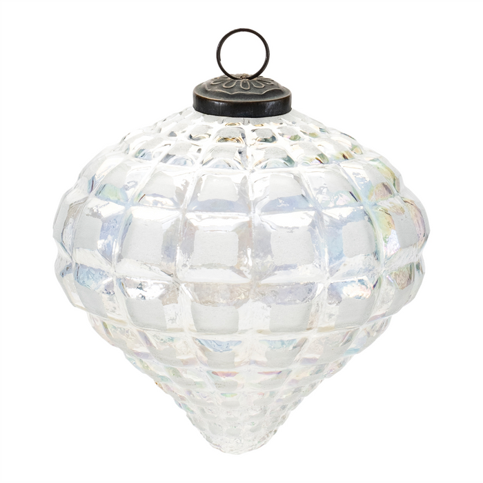 Iridescent Onion Glass Ornaments – Set of 4