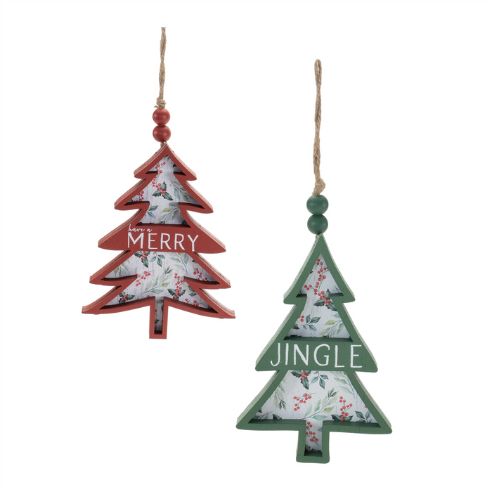 Rustic Tree Ornament (Set of 12)
