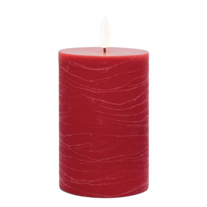 FIA Wick Red Pillar Candle (Set of 2)