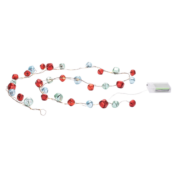 LED Sleigh Bell Wire Garland (Set of 2)