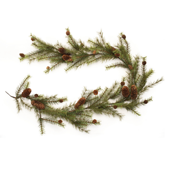 Pine and Pinecone Garland 6'L