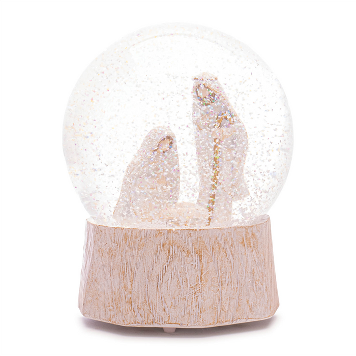 Musical Nativity Scene Snow Globe 5.75"H