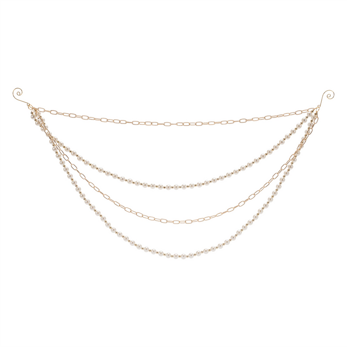 Pearl Bead and Chain Link Garland (Set of 2)
