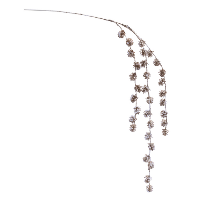 Snowy Hanging Pinecone Spray (Set of 6)