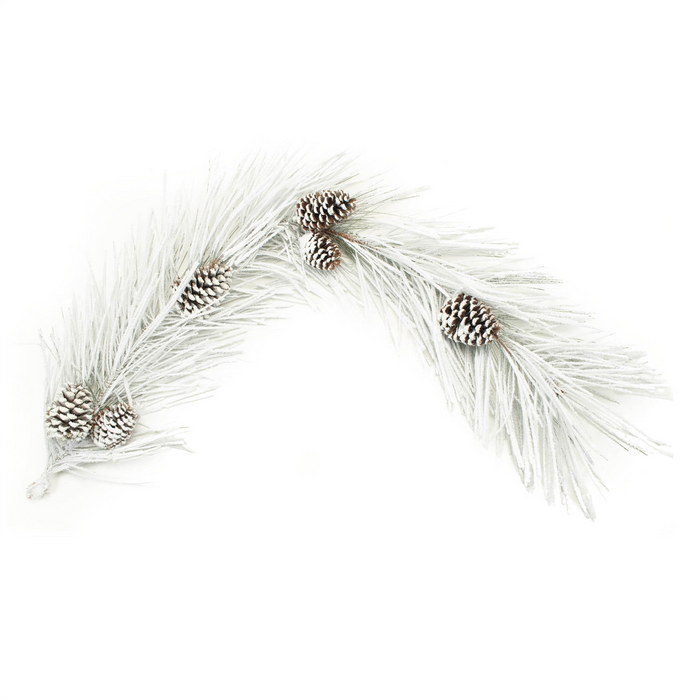 Flocked Long Needle Pine Garland 48"L