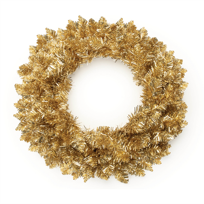 Metallic Pine Tinsel Wreath 24"D