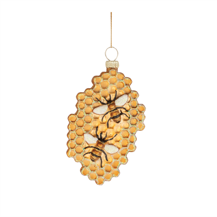 Bee and Honeycomb Ornament (Set of 12)